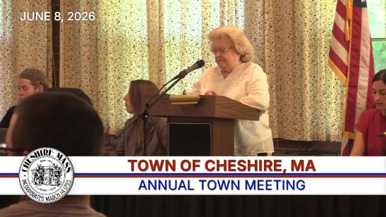 Cheshire Annual Town Meeting - 6-8-26