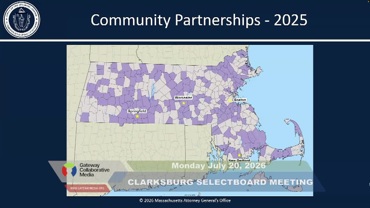 Thumbnail image for Clarksburg Selectmen's Meeting - 7-20-26 REPLAY