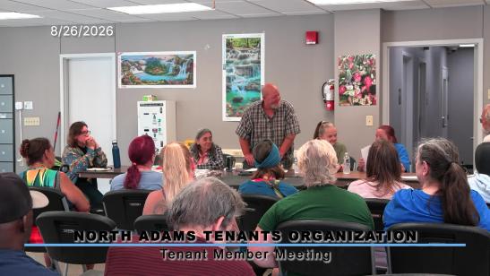 North Adams Tenants Organization Meeting - 8-26-26
