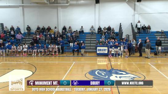 Boys Basketball - Monument Mountain vs. Drury - 1-27-26